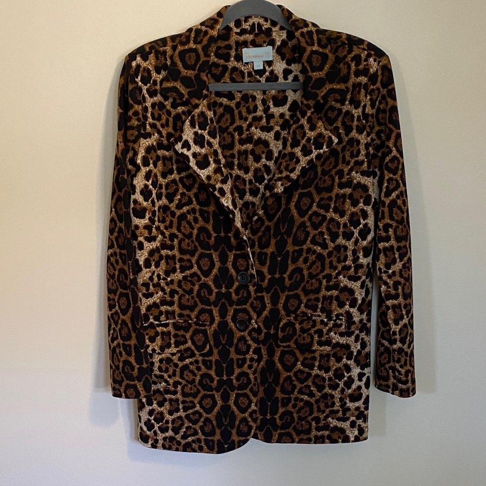 Veronica M Leopard Print Blazer - Picture 1 of 5